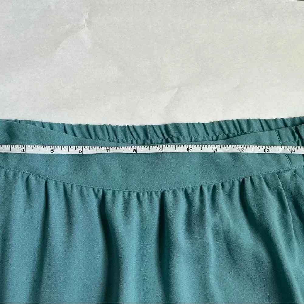 Street One Women's  A-Line Swing Pleated Long Maxi Blue Teal Skirt L NWT - Picture 3 of 8